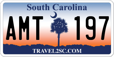 SC license plate AMT197