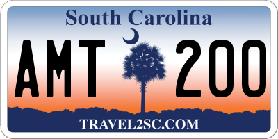 SC license plate AMT200