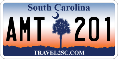 SC license plate AMT201