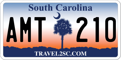 SC license plate AMT210