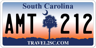 SC license plate AMT212