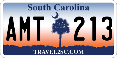 SC license plate AMT213