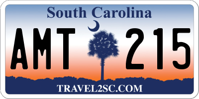 SC license plate AMT215