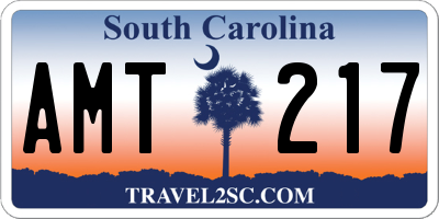 SC license plate AMT217