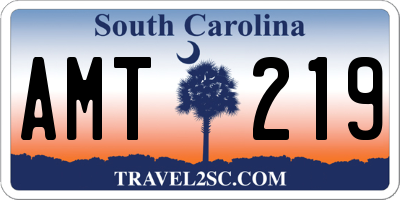 SC license plate AMT219