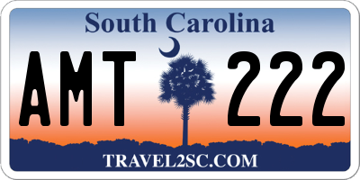 SC license plate AMT222