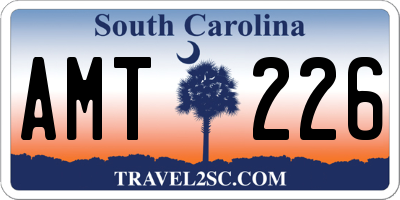 SC license plate AMT226