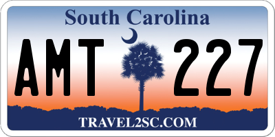 SC license plate AMT227