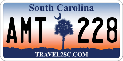 SC license plate AMT228