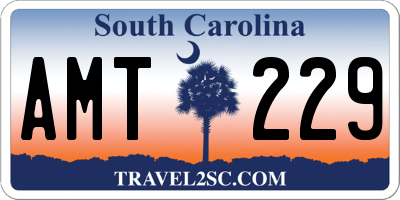 SC license plate AMT229