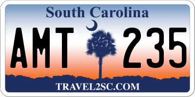 SC license plate AMT235