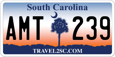 SC license plate AMT239
