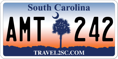 SC license plate AMT242