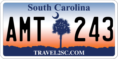 SC license plate AMT243