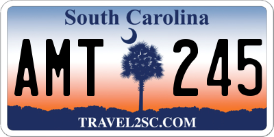 SC license plate AMT245