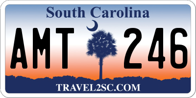 SC license plate AMT246