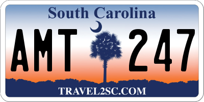 SC license plate AMT247