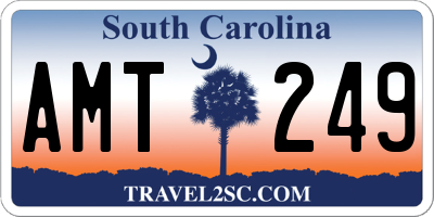 SC license plate AMT249