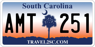 SC license plate AMT251