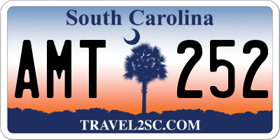 SC license plate AMT252