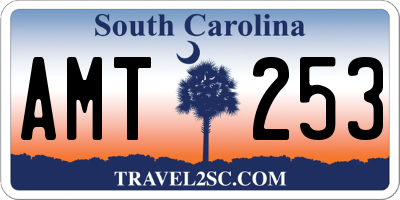 SC license plate AMT253