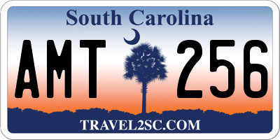 SC license plate AMT256