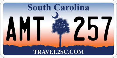 SC license plate AMT257