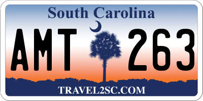 SC license plate AMT263