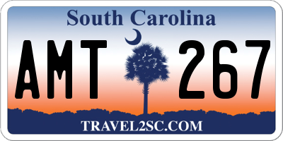 SC license plate AMT267