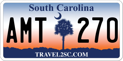 SC license plate AMT270