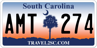 SC license plate AMT274
