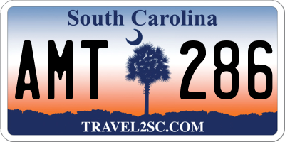 SC license plate AMT286