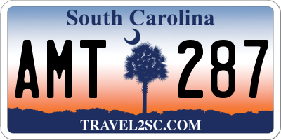 SC license plate AMT287