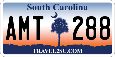 SC license plate AMT288