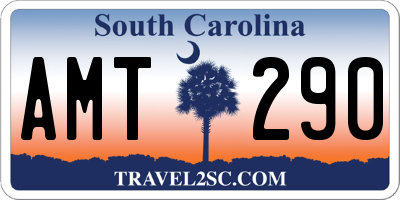SC license plate AMT290