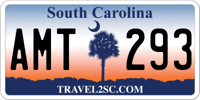 SC license plate AMT293