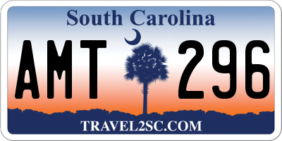 SC license plate AMT296