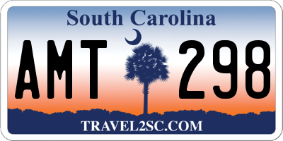SC license plate AMT298