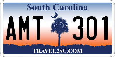 SC license plate AMT301