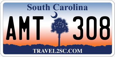 SC license plate AMT308