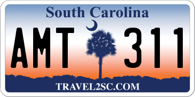 SC license plate AMT311