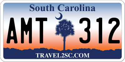 SC license plate AMT312