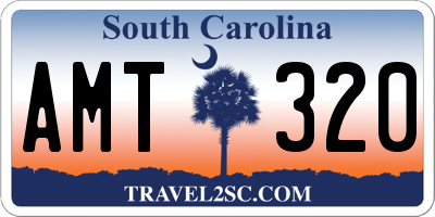 SC license plate AMT320