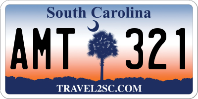 SC license plate AMT321