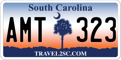 SC license plate AMT323