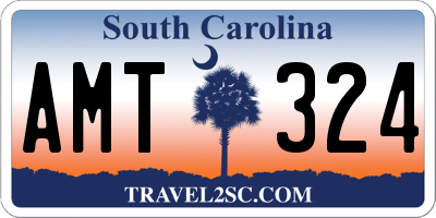 SC license plate AMT324