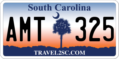 SC license plate AMT325