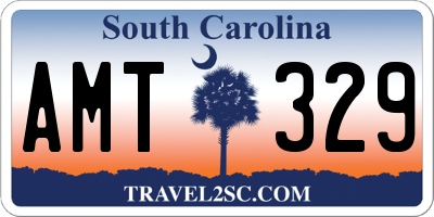 SC license plate AMT329