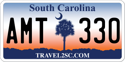 SC license plate AMT330