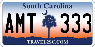 SC license plate AMT333